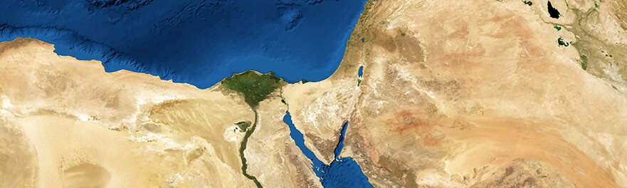 Middle East map in global satellite photo, flat view of part of world from space. Detailed physical map of Turkey, Syria, Israel, Lebanon, Egypt, Jordan. Elements of this image furnished by NASA.